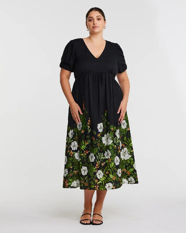 Midnight Forest Dress | Black/Forest