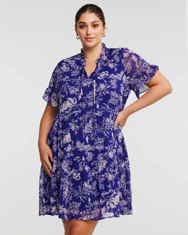 ULTRA LEAF TIERED DRESS | Print