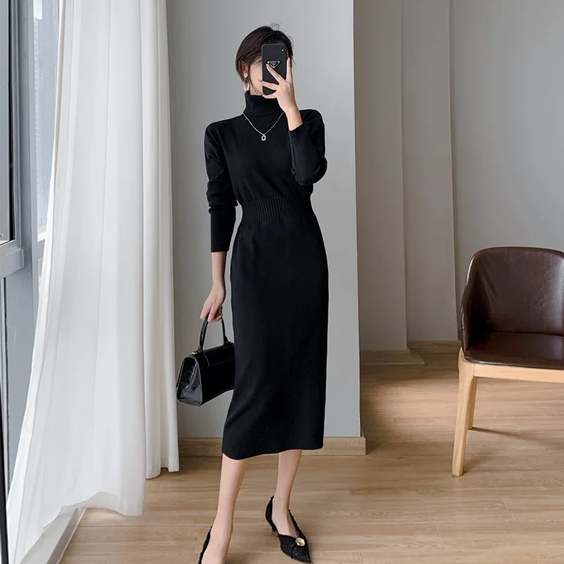 Julia Fashion - Turtleneck Women's Dress