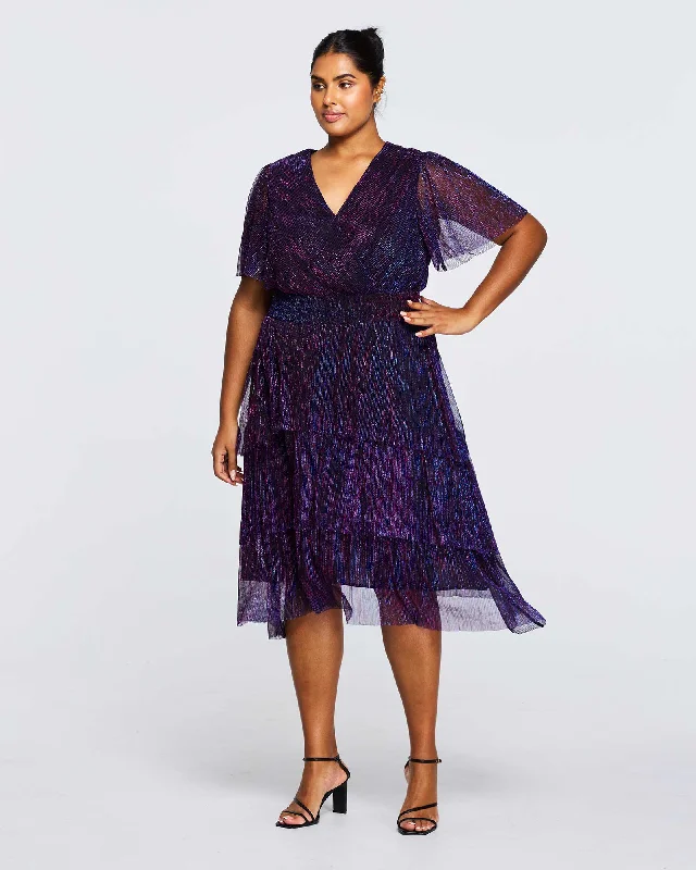 Glitterland Dress | Navy/Ultraviolet