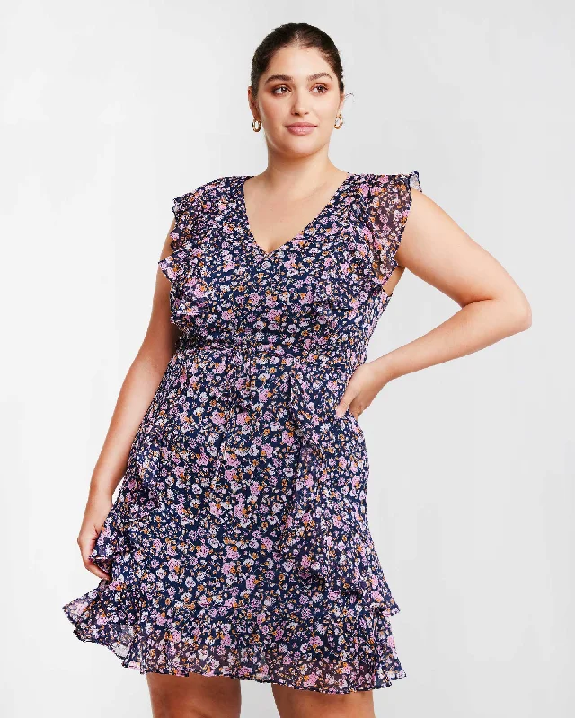 ROSEBUD RUFFLE DRESS | PRINT