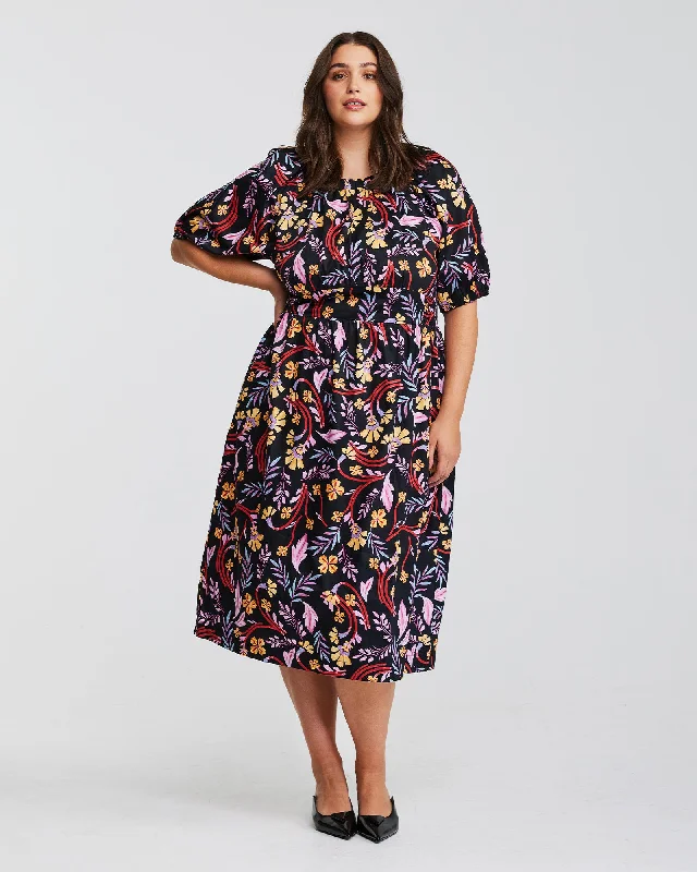 FLAMINGO FLORAL DRESS | Print