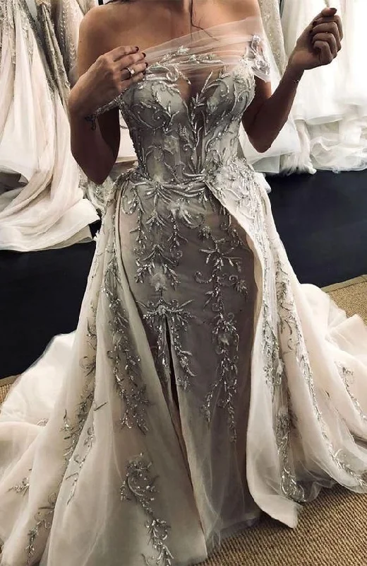 Long Prom Dress With lace , Charming Prom Dress wedding drses  C2200