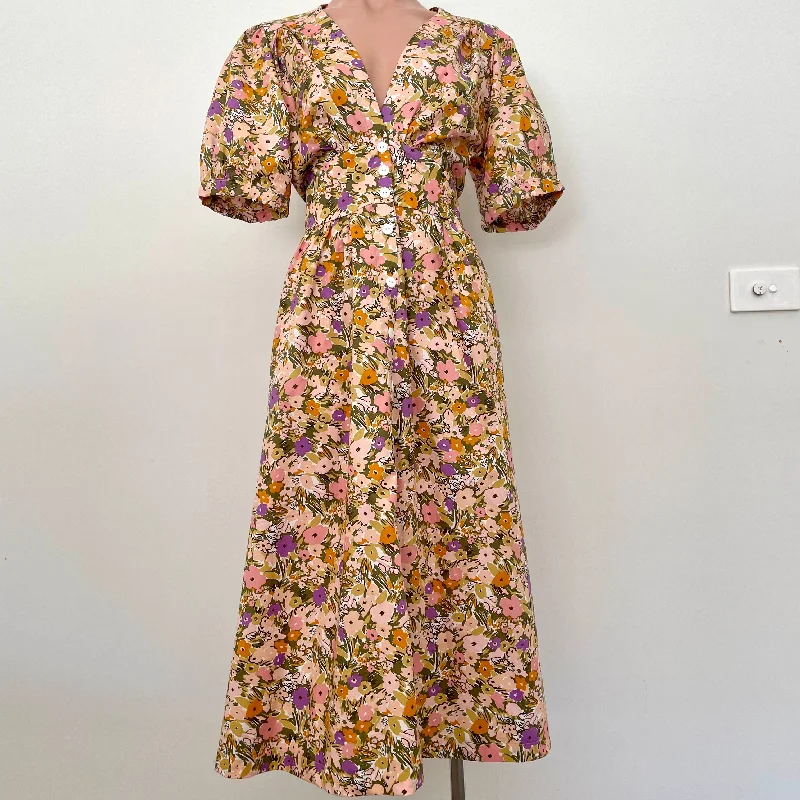 Melody Dress - Floral Fest Peach