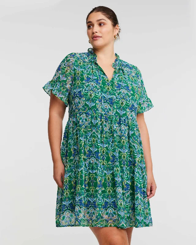 MANDALA TIERED DRESS | PRINT