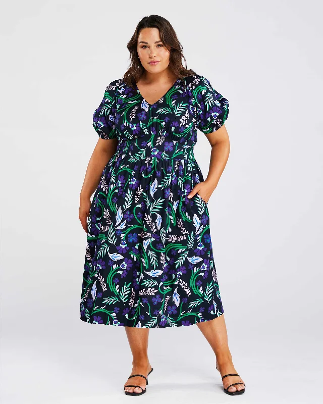 Ultraviolet Floral Dress | Print