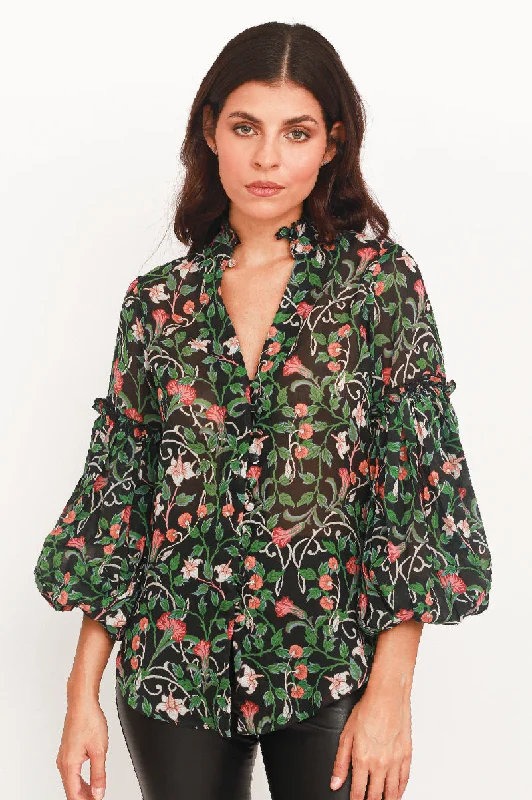 AGATHA BLOUSE Ruffled Neck Blouse