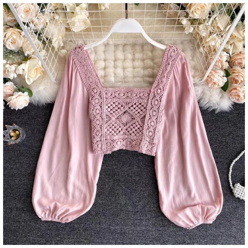 Alma Crochet Blouse Vintage Lace Blouse