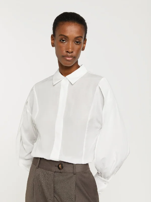 Blouse with sleeve flap Feminine Tie Blouse