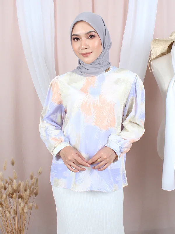 PAINT PATTERN BLOUSE CT024 Delicate Bow Blouse