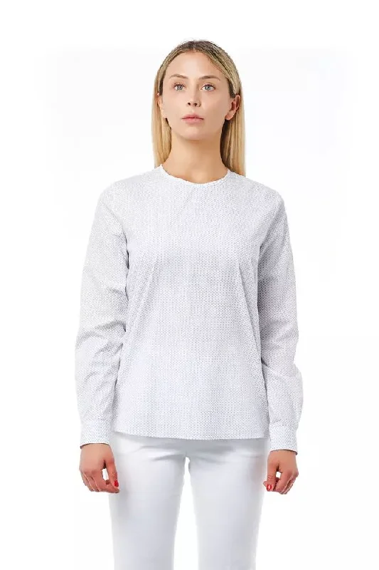 White Cotton Women Blouse Elegant Lace Blouse