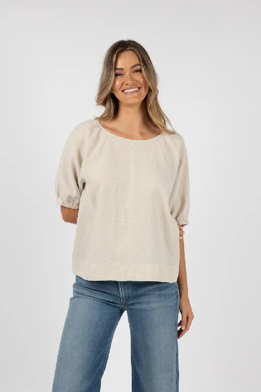 Humidity Lagoon Blouse - Natural Loose Fit Blouse