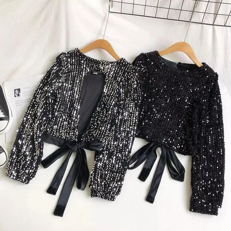 Ibiza Sequined Party Blouse Casual Relaxed Blouse