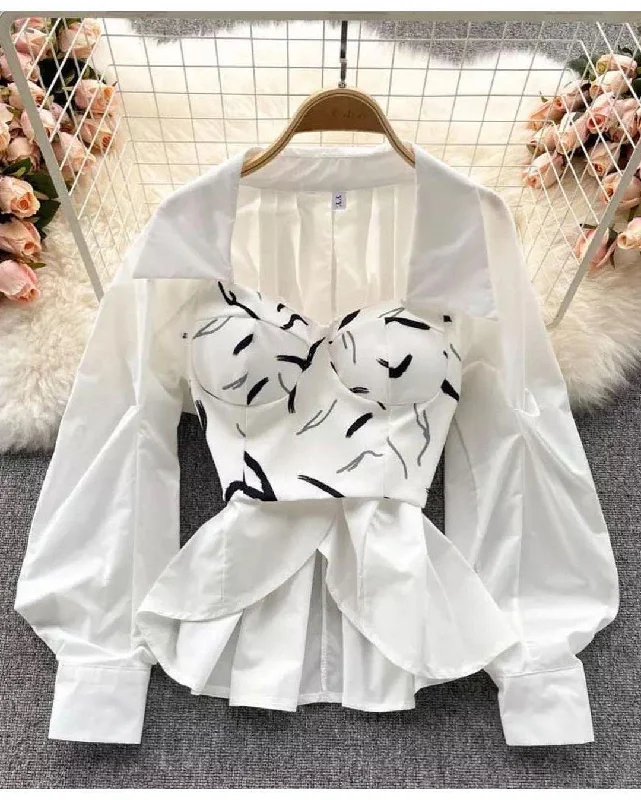 Joey Statement Blouse Silky Draped Blouse