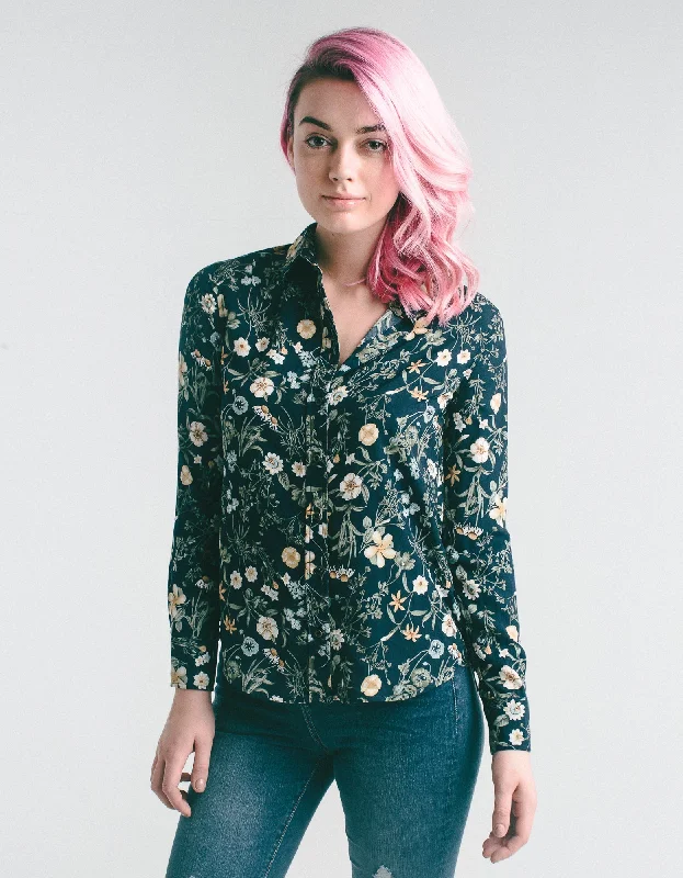Kari Blouse Floral Business Casual Blouse