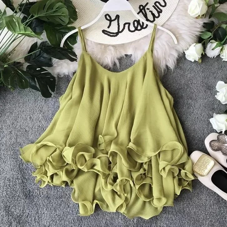 Keith Ruffled Blouse Pleated Collar Blouse