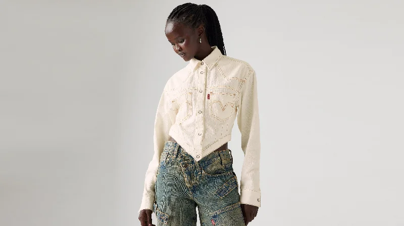 Levi’s® x ADSB Andersson Bell Cinched Blouse Wrap Front Blouse