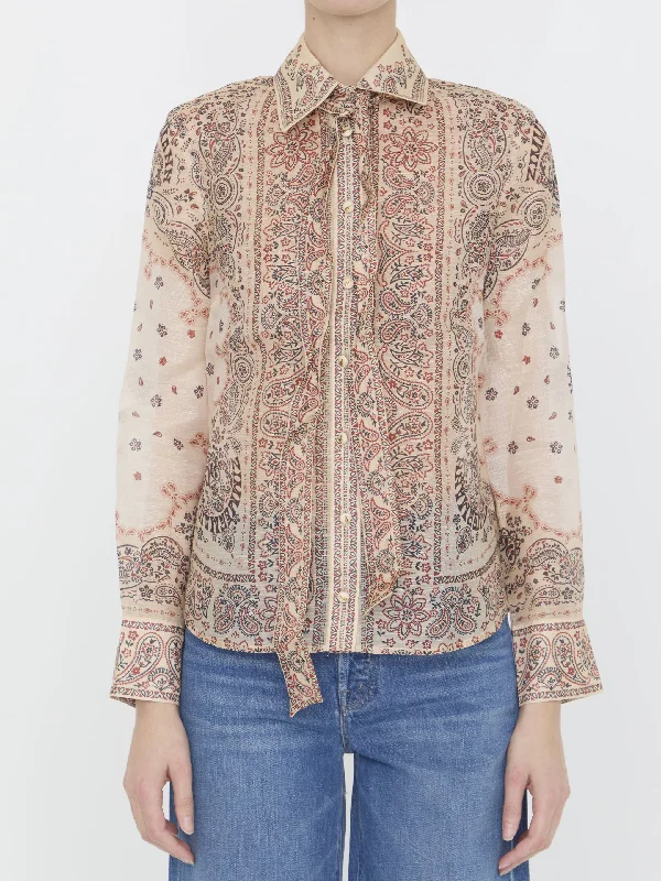 Matchmaker Tie Neck Blouse Playful Puff Blouse