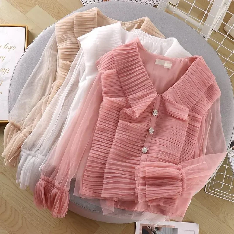 Millie Ruffled Blouse Double-Layered Blouse