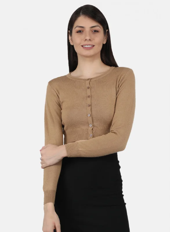 Women Brown Solid Blouse Office-Ready Blouse