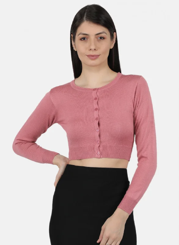 Women Pink Solid Blouse Relaxed Fit Blouse