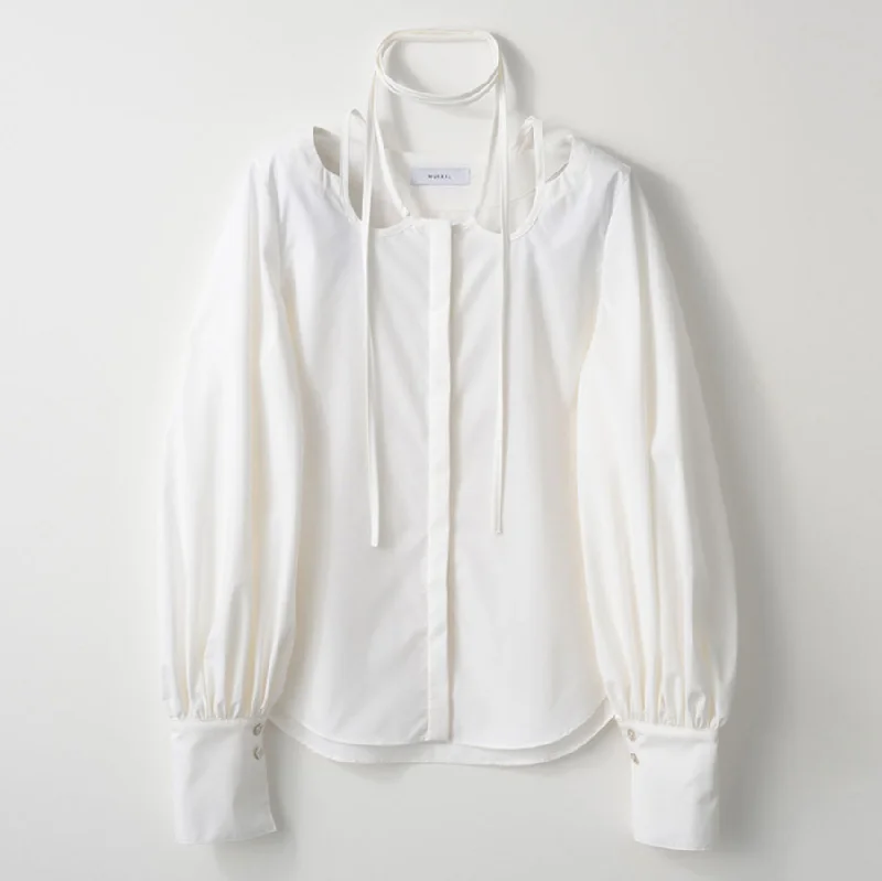 【MURRAL/ミューラル】<br>Ivy blouse <br>242-0101 Frilled Cuff Blouse