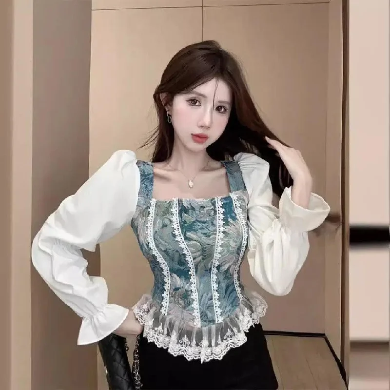 Pisco Jacquard Formal Blouse Elegant Embroidery Blouse
