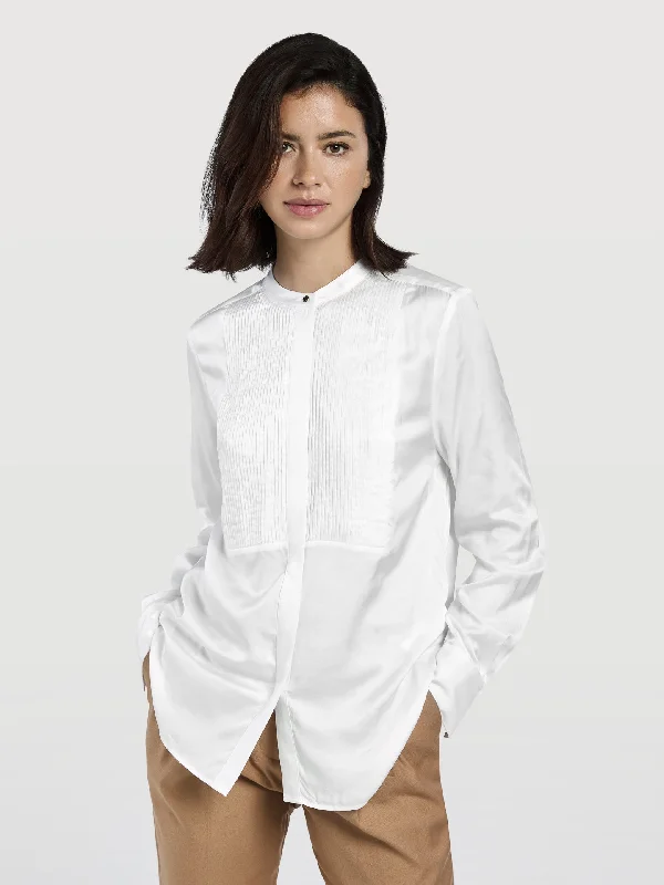 Pleated At Front Blouse Classic Minimalist Blouse