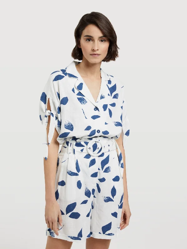 Printed Loose Fit Blouse Smart Casual Blouse