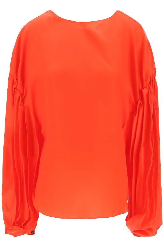 KHAITE "quico blouse with puffed sleeves Romantic Lace Blouse