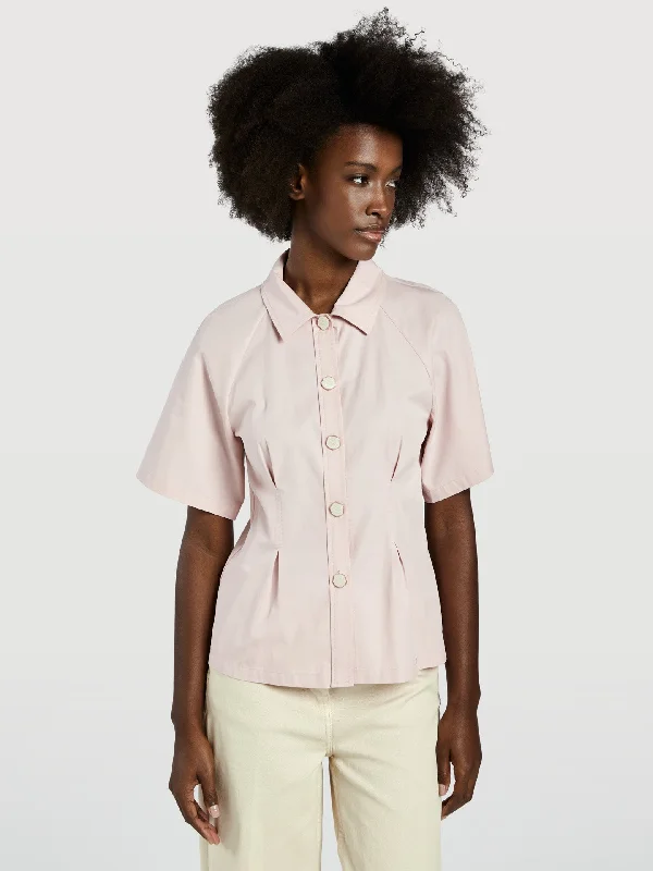 Raglan Sleeve Blouse Wrap Front Blouse