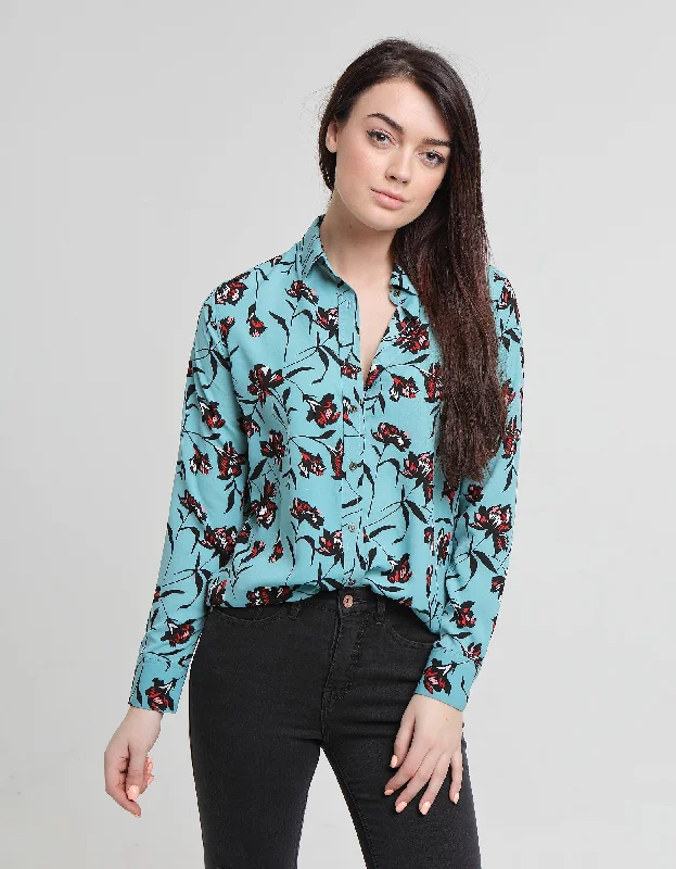 Alannia Blouse Floral Double-Layered Blouse
