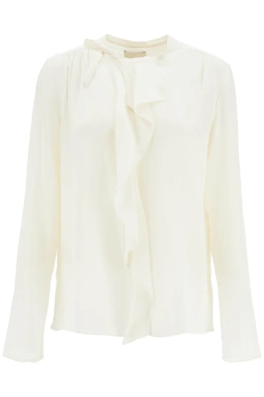 ISABEL MARANT silk blouse with ruffle 'ut Playful Puff Blouse