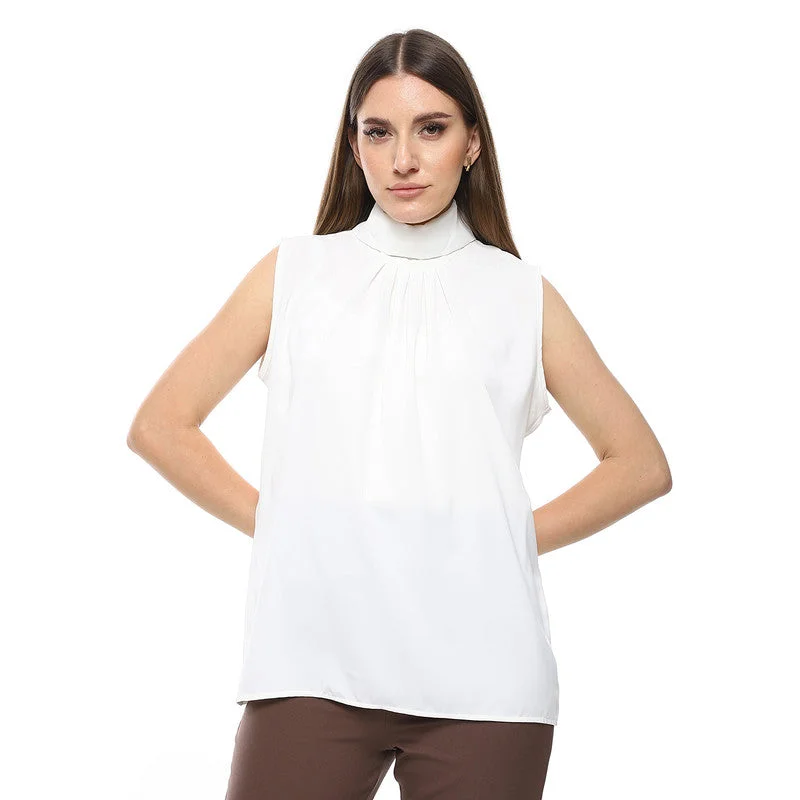 Sleeveless Chiffon Blouse (2891) - Mr Joe Slim Fit Blouse