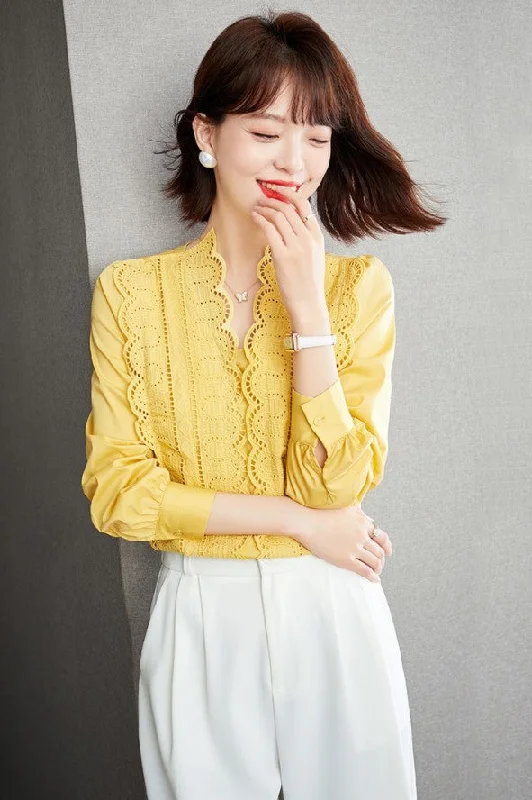 Spring French Blouse Design For Women Classic Striped Blouse