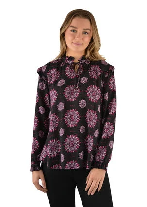 Thomas Cook Ladies Sophia L/S Blouse - On Sale Asymmetric Hem Blouse
