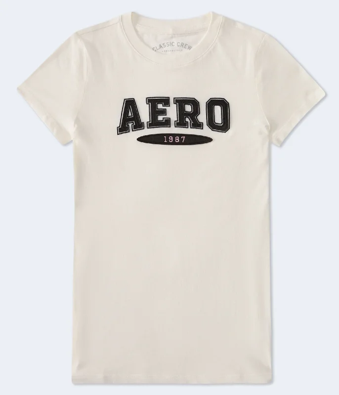 Aeropostale 1987 Appliqué Graphic Tee Welt Pockets Slit Pockets Flap Pockets