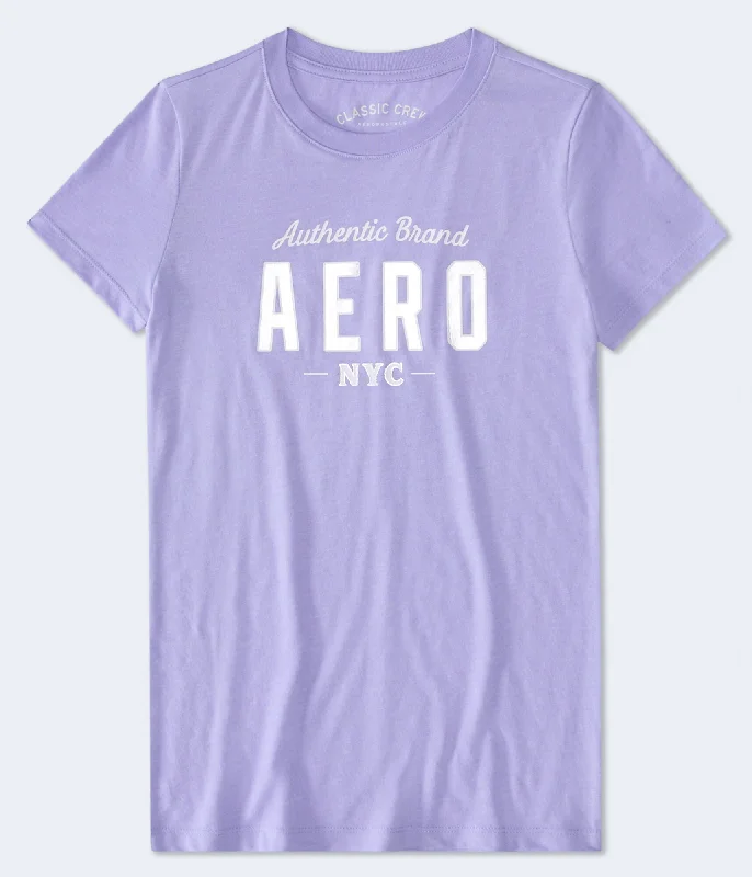 Aeropostale Authentic Brand Foil Graphic Tee Elasticated Padded Insulated