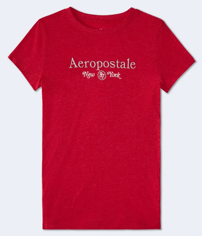 Aeropostale New York 87 Graphic Tee Chenille Blend Fleece Blend Nylon Blend