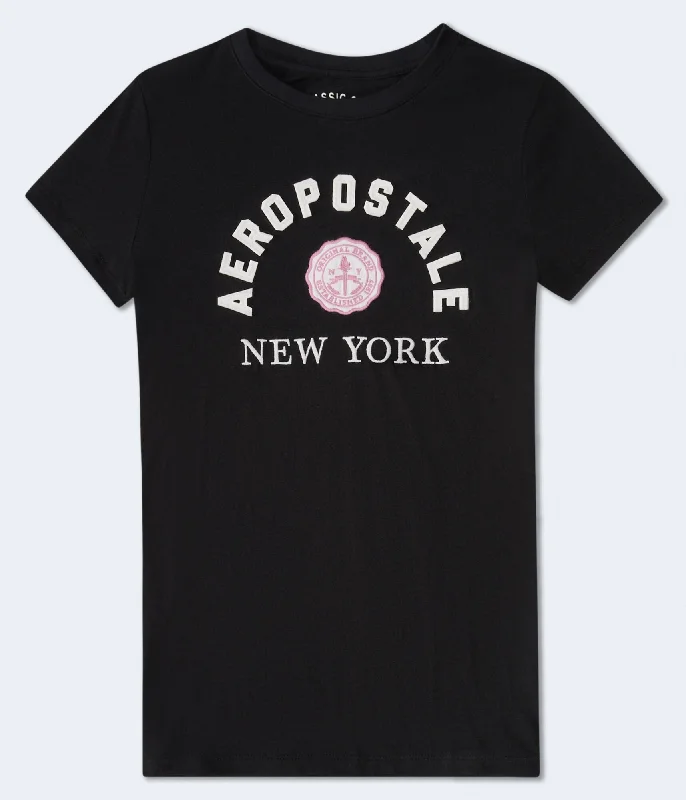 Aeropostale New York Appliqué Graphic Tee Polka Dot Checkered Tartan