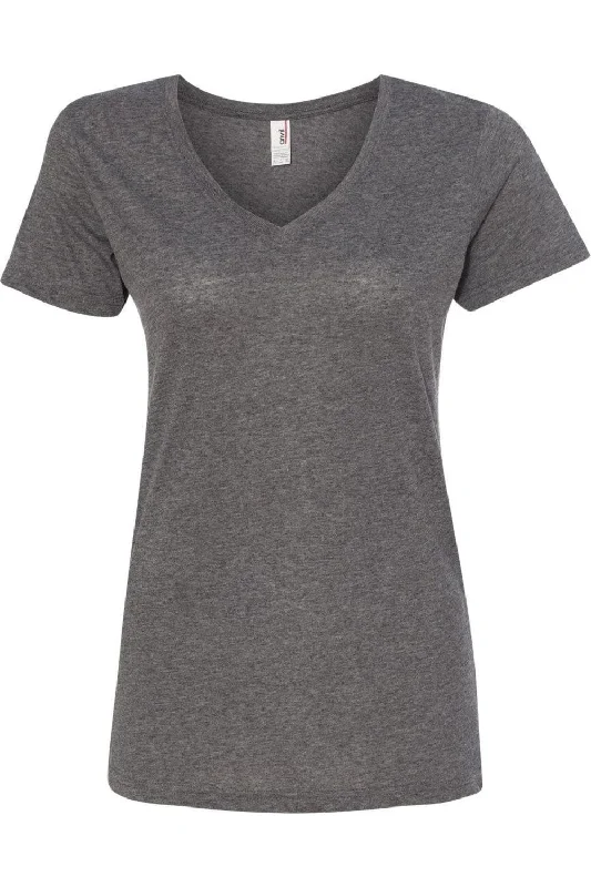 Anvil Women´s Featherweight V-Neck T-Shirt V-Neck T-Shirt Long Sleeve Cotton
