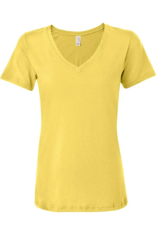 Anvil Women´s Featherweight V-Neck T-Shirt Mesh Canvas Denim