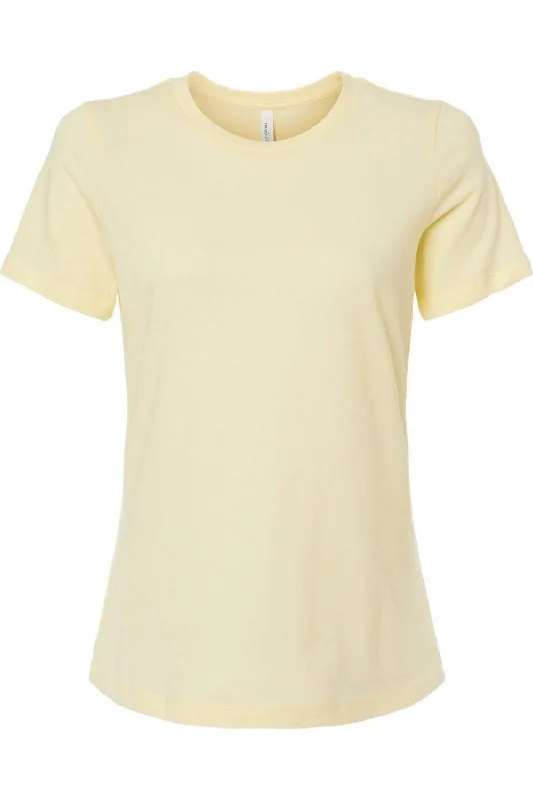 BELLA + CANVAS Womens Relaxed Fit Heather CVC Tee Embroidered Appliqued Beaded