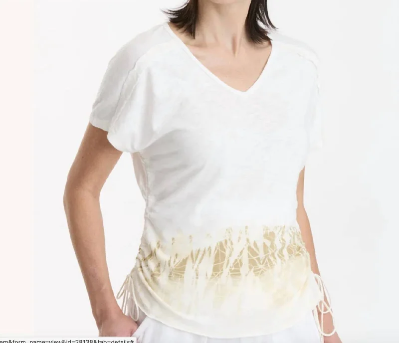 Diggory Tee In Headland Wash Collared T-Shirt Boat Neck A-Line