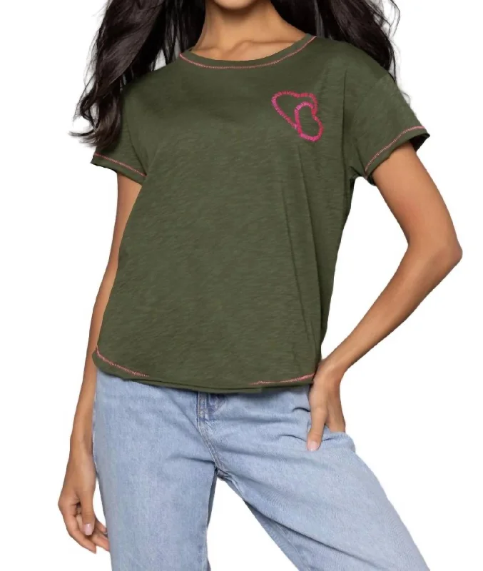 Double Down Tee In Jungle Iron Safe Non-Iron Wrinkle Free