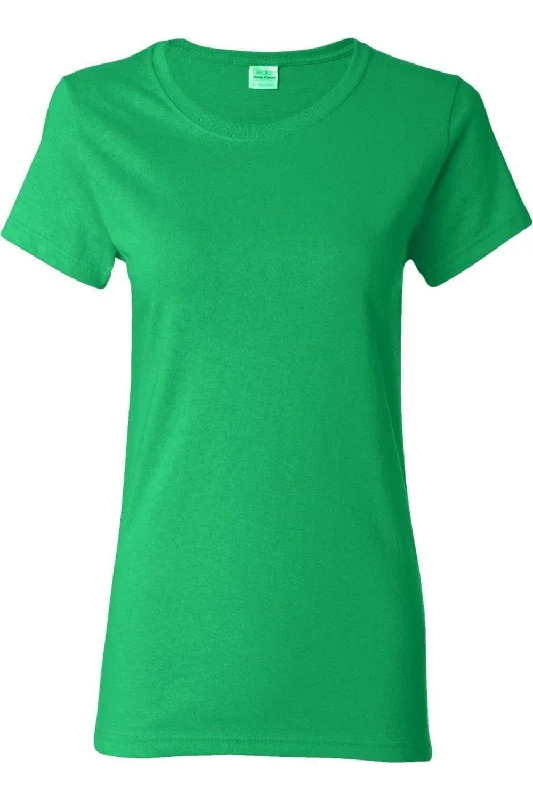 Gildan Heavy Cotton Womens T-Shirt Houndstooth Herringbone Solid
