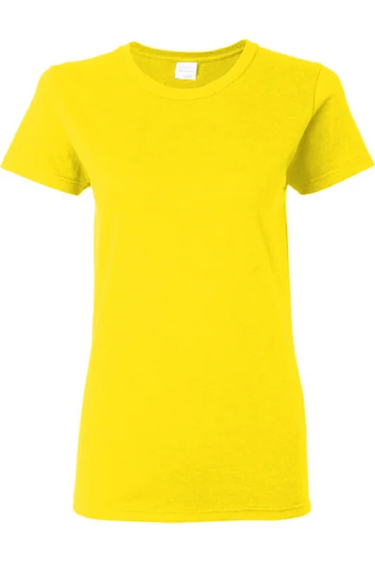 Gildan Ladies/Womens Heavy Cotton Missy Fit Short Sleeve T-Shirt Houndstooth Herringbone Solid