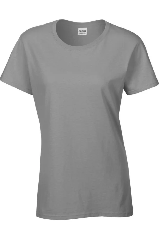 Gildan Ladies/Womens Heavy Cotton Missy Fit Short Sleeve T-Shirt Modern Contemporary Chic