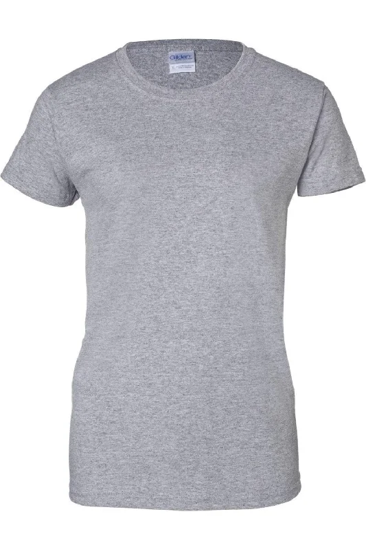 Gildan Ultra Cotton Womens T-Shirt Solid Color Striped Floral