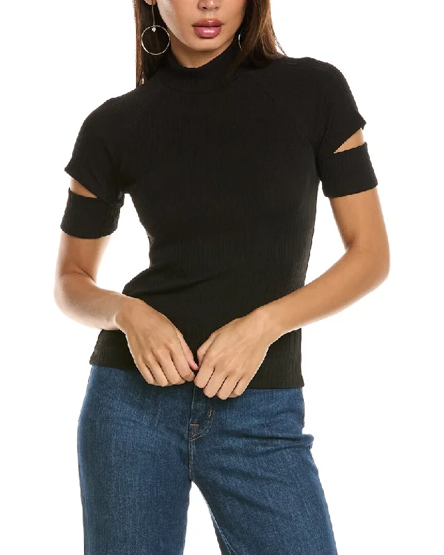 Helmut Lang Cuff T-Shirt Ribbed Striped Patterned